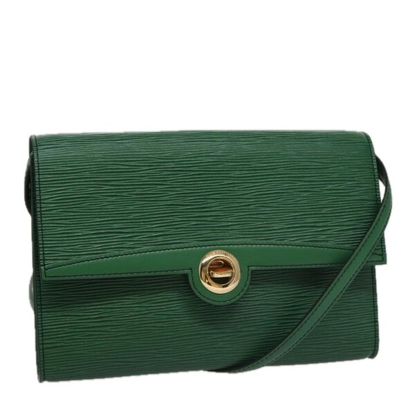 LOUIS VUITTON Epi Pochette Arche Shoulder Bag Green LV Auth - Picture 1 of 16